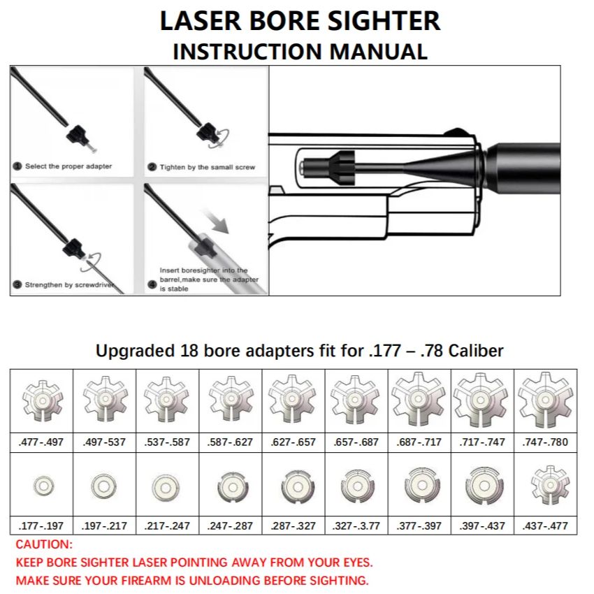 Laser Boresighter Kit - Kit borositatore laser ricaricabile con ricarica