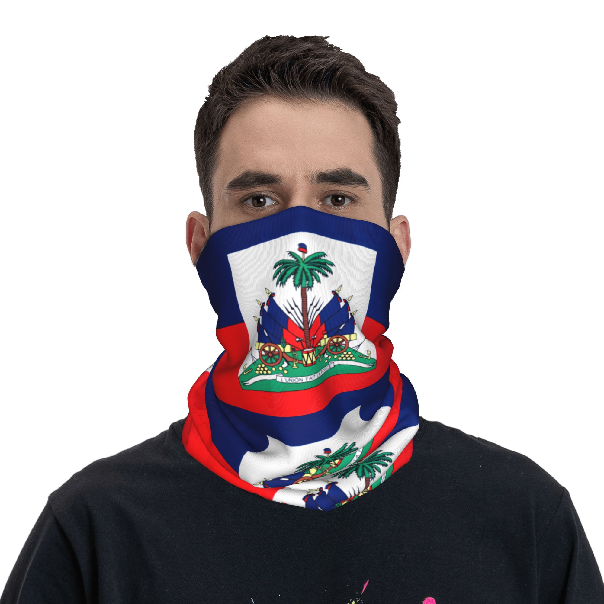 Outdoor Hunting Prints - Passamontagna Sportivo da Esterno con Bandiera