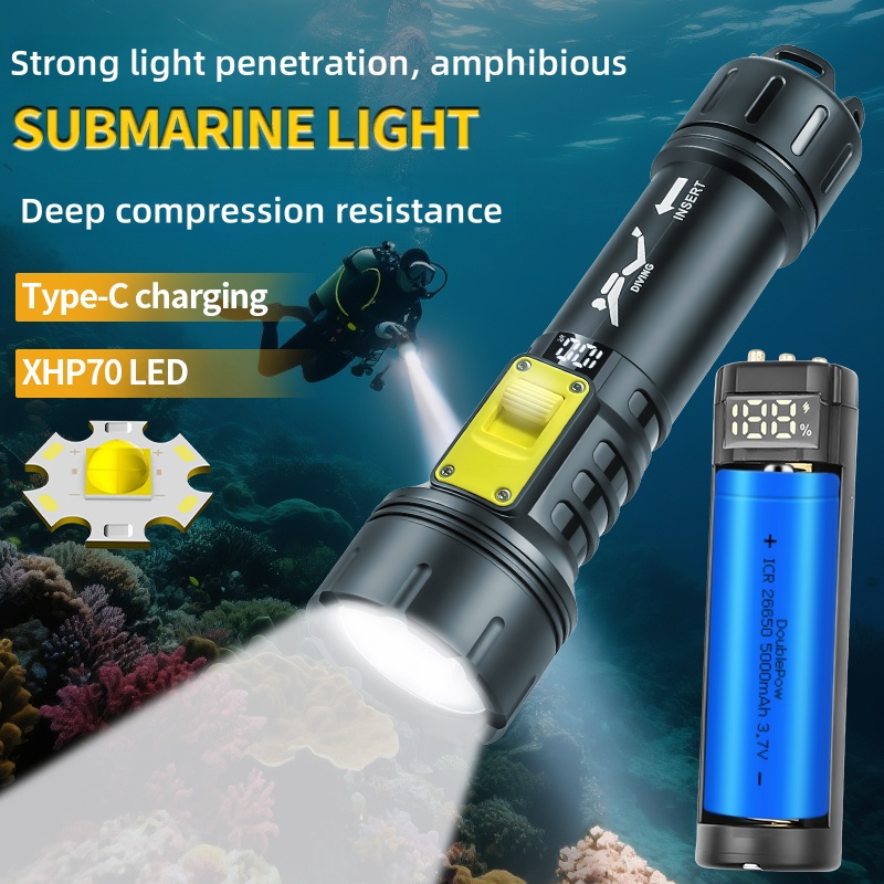 Outdoor Hunting Lights - Nuova torcia subacquea XHP70 Custodia di