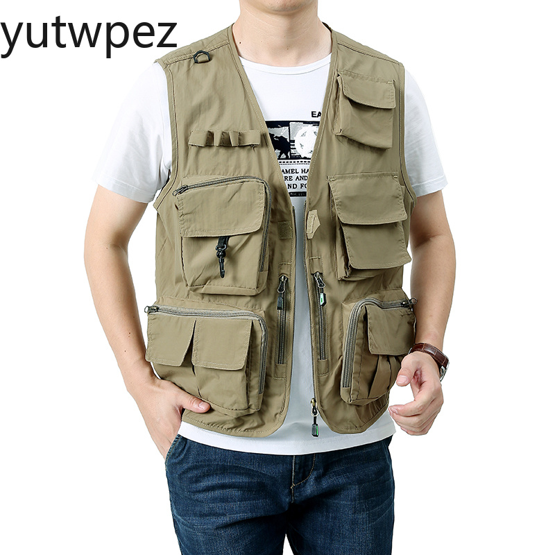 Safari Outdoor Hunting Jackets - Gilet Imbottito Multitasche Leggero da Uomo