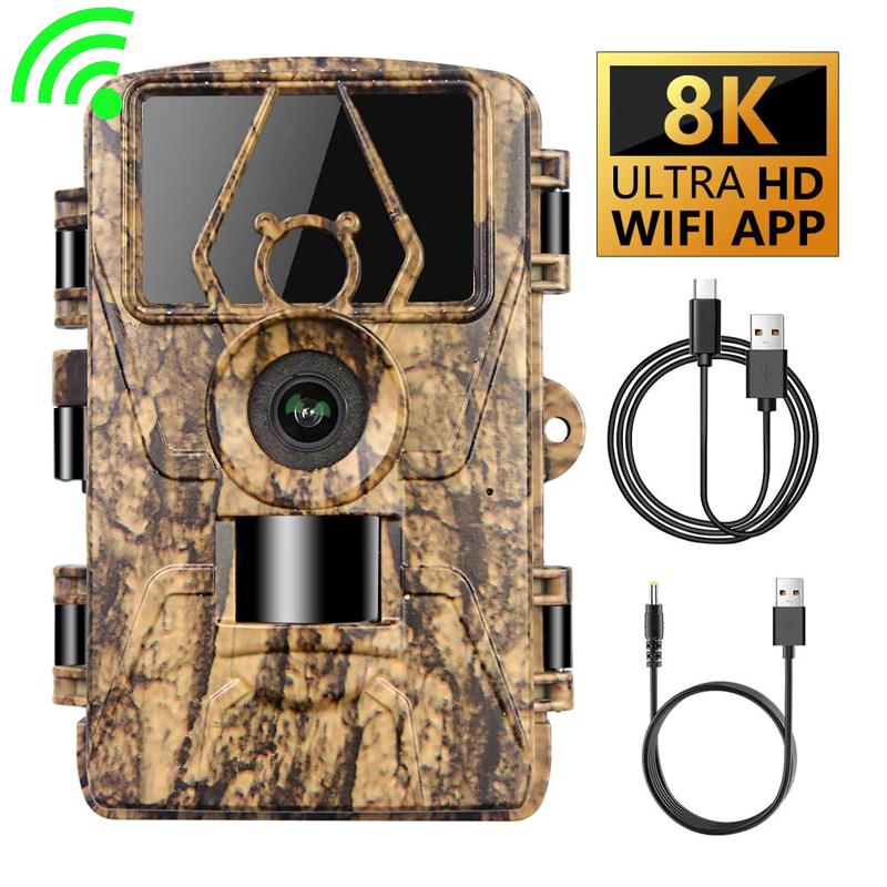 Outdoor Hunting Camera Wifi - Telecamera di localizzazione impermeabile Wifi 8K