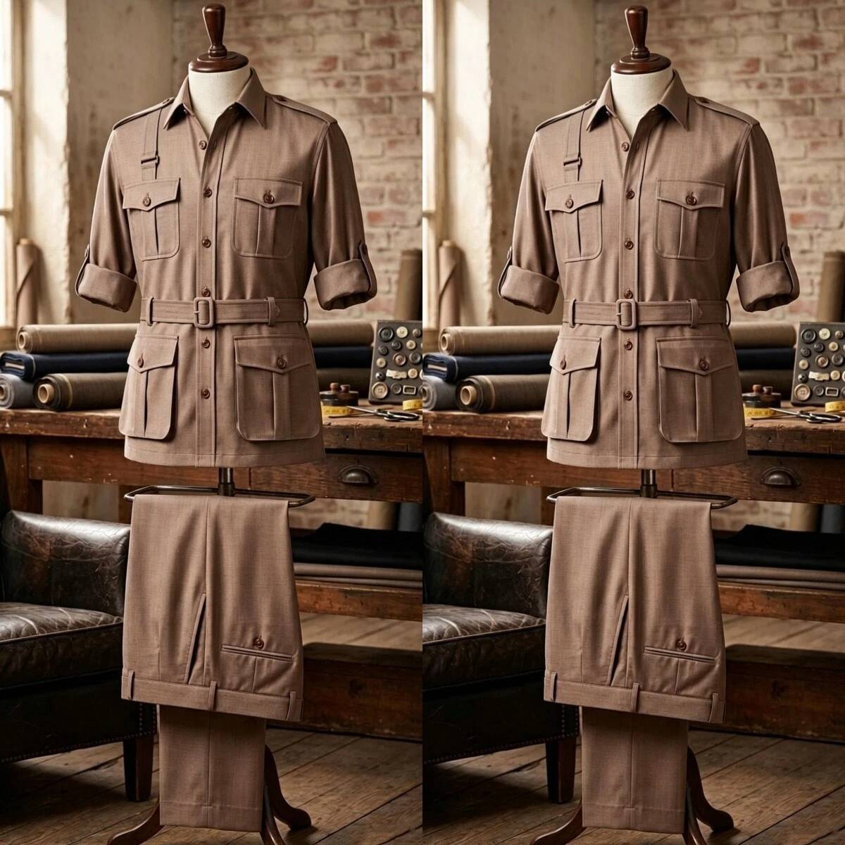 Safari Outdoor Hunting Jackets - Completo Safari da Uomo in Due