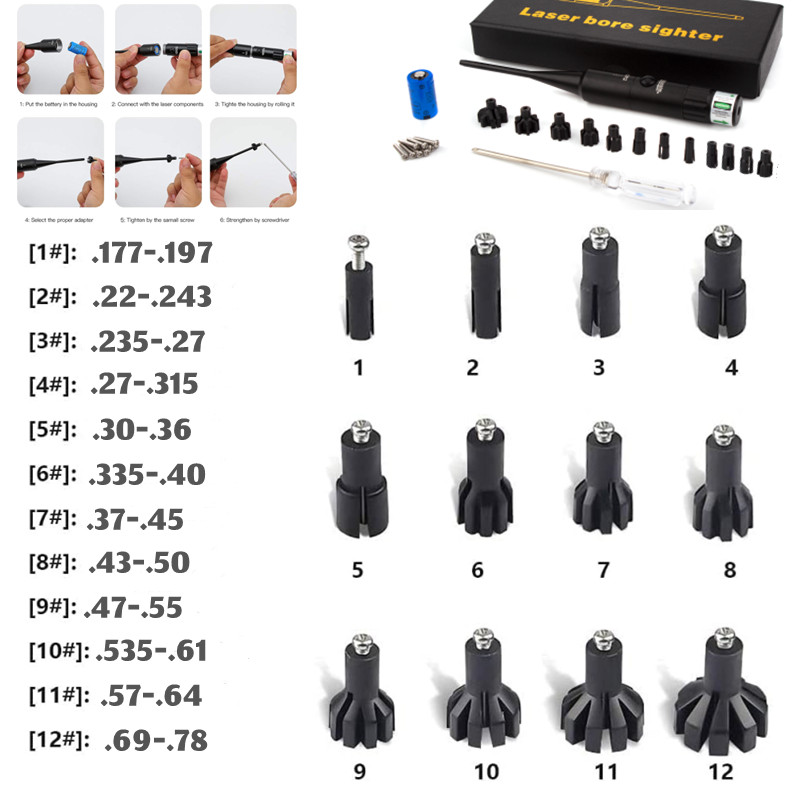 Laser Boresighter Kit - Kit di Miratura Laser Tattico Verde
