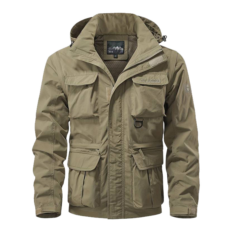 Safari Outdoor Hunting Jackets - Giacca con cappuccio antivento con manica