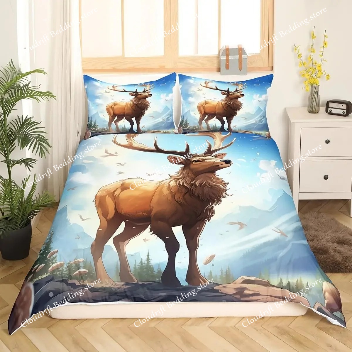 Copripiumino con motivo cervi  - Hunting And Camping In Forest recensione e prezzo