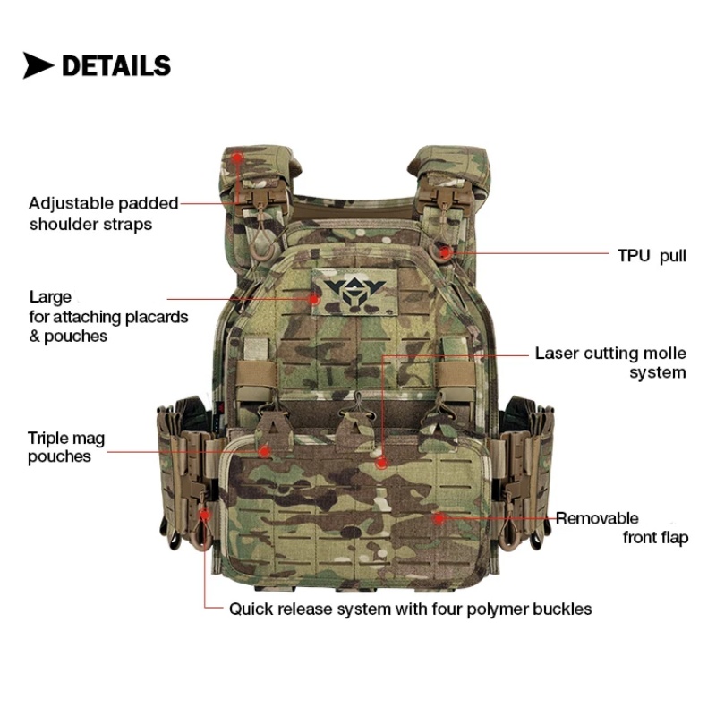 Gilet tattico YAKEDA 6094, gil - Outdoor Hunting Lights recensione e prezzo