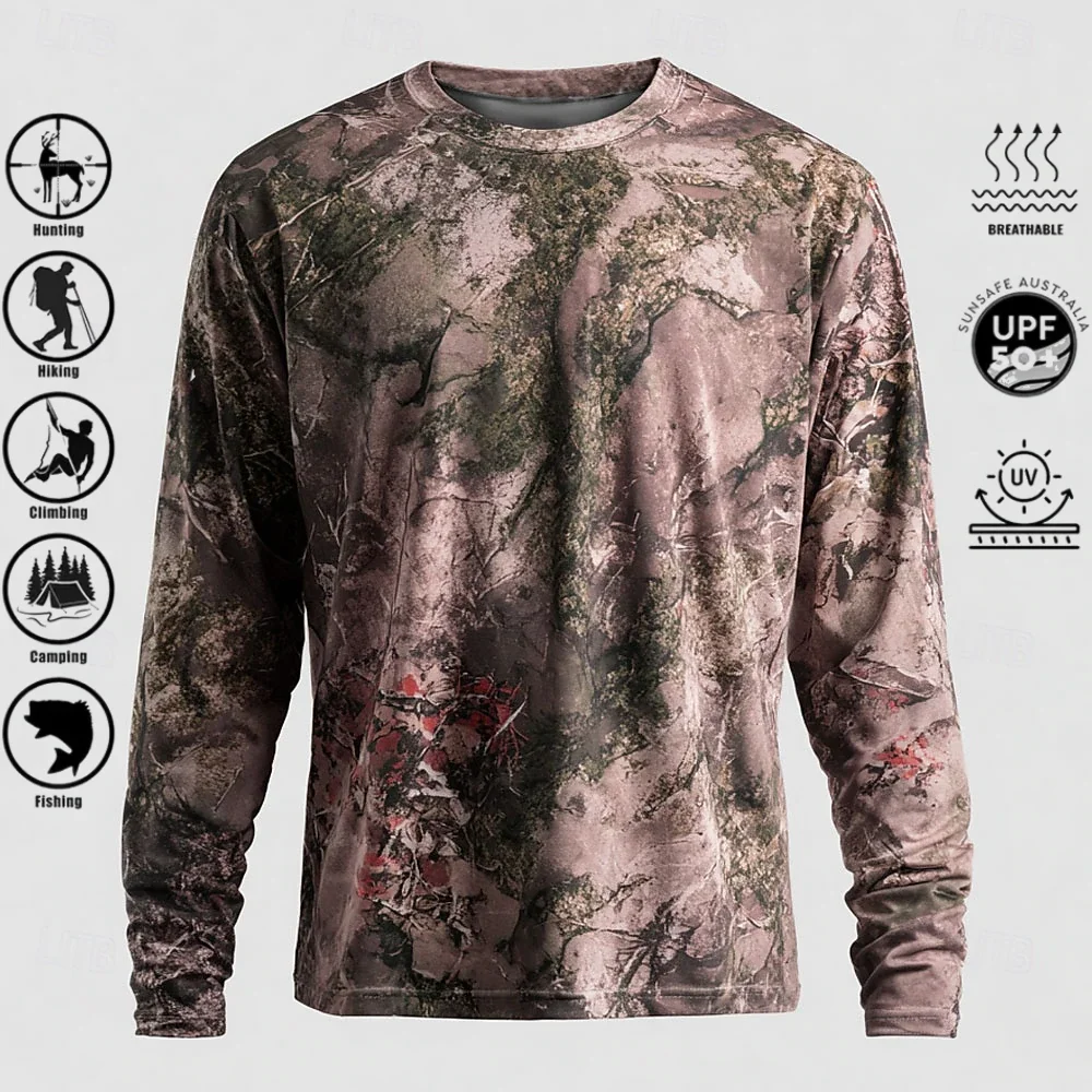 T-shirt da uomo a maniche lung - Outdoor Hunting Prints recensione e prezzo
