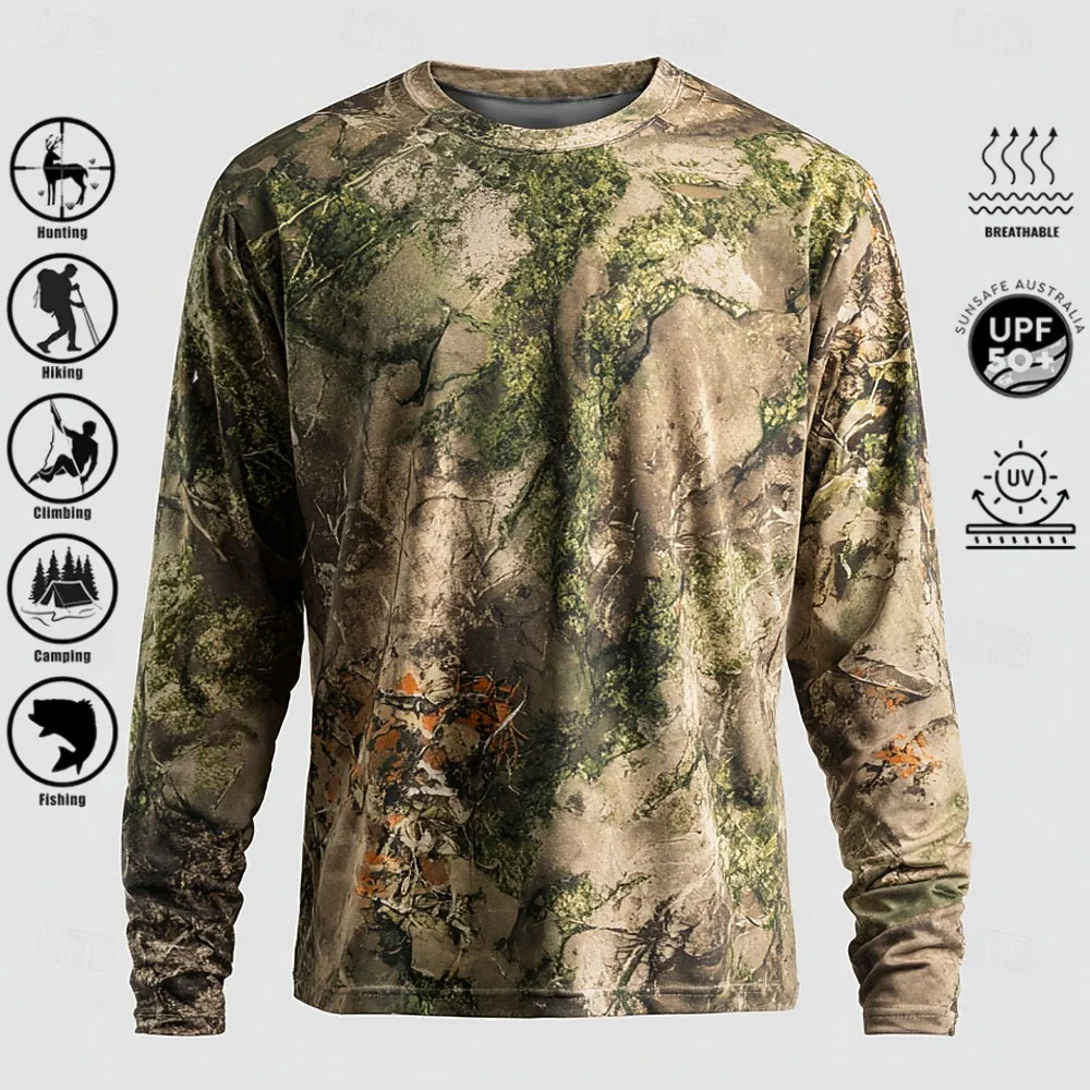 T-shirt da uomo a maniche lung - Outdoor Hunting Prints recensione e prezzo