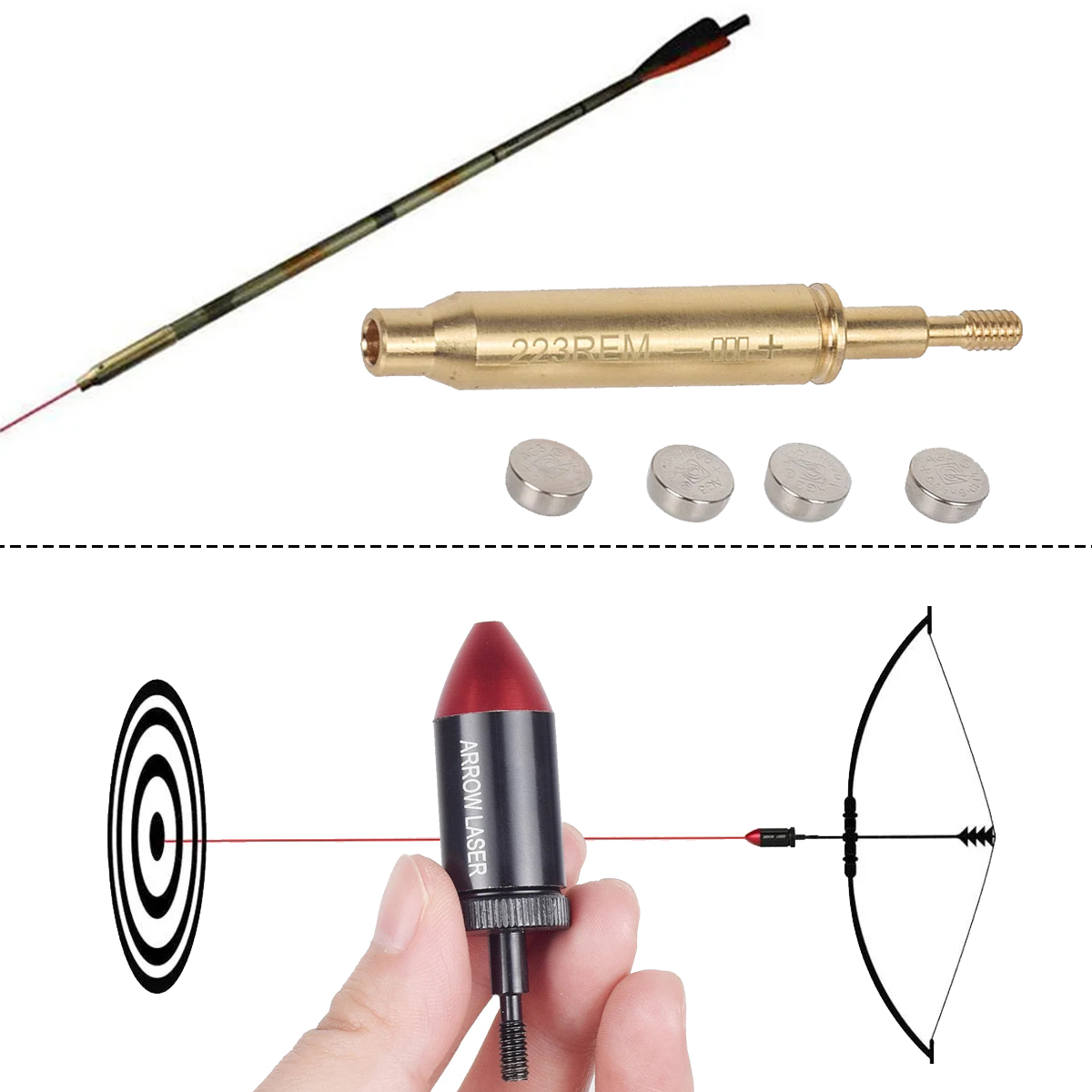Tiro con l'arco tattico.223 RE - Laser Boresighter Kit recensione e prezzo