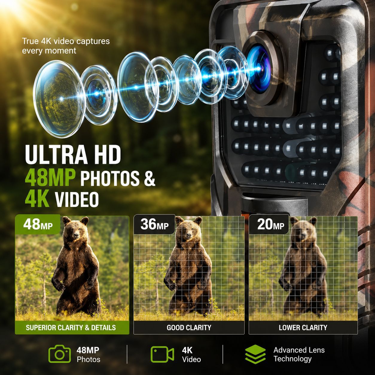 Fotocamera da Caccia 4K per Es - Outdoor Hunting Camera Wifi recensione e prezzo