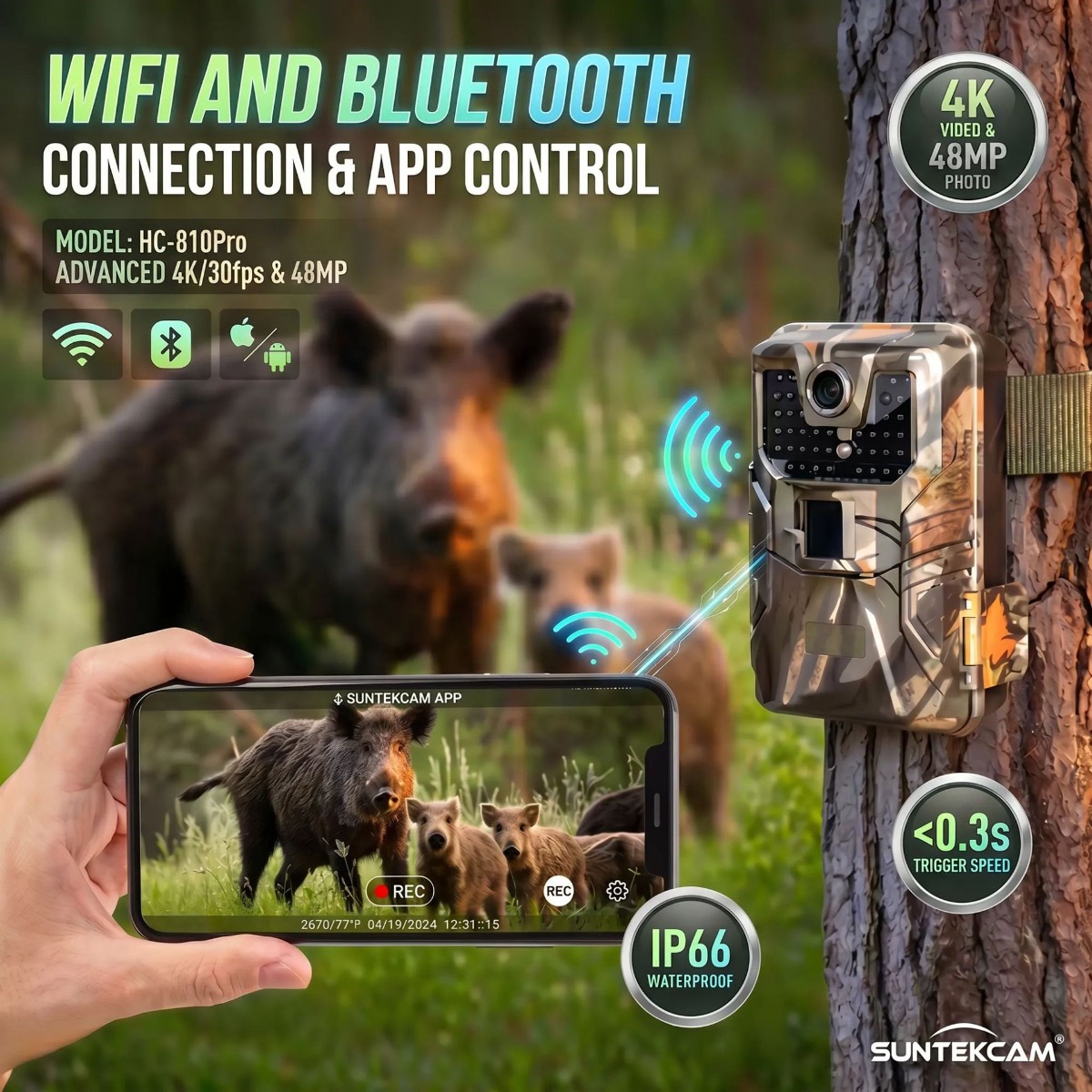 Fotocamera da Caccia 4K per Es - Outdoor Hunting Camera Wifi recensione e prezzo